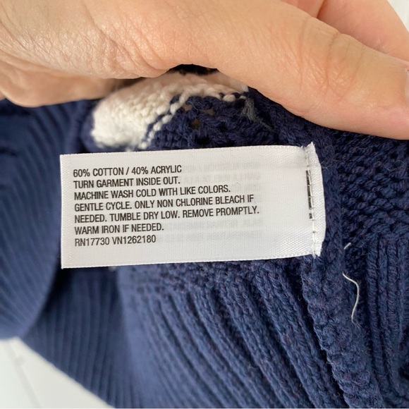 Quarter Zip Collared Pullover Sweater Blue White Stripe A New Day Sz XXL - Picture 5 of 15